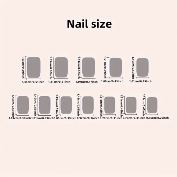 24pcs Short Press-on Nail Square Y2K Black Nail Art Glitter Circle Design - Picture 4 of 4